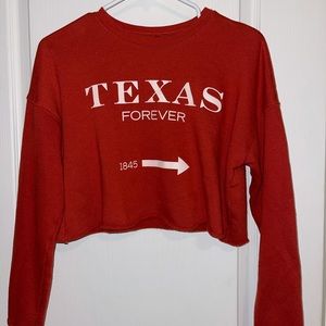 Texas forever crop long sleeve